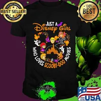 Just a disney girl who loves scooby-doo movies halloween shirt