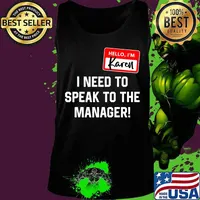 Karen Halloween Costume Speak To The Manager Saying Funny T-Shirt Tank top