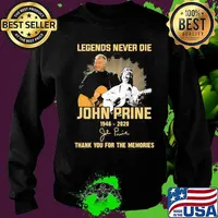 Legends never die john prince 1946 2020 thank you for the music and memories signature s Sweater