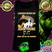 Legends never die john prince 1946 2020 thank you for the music and memories signature s Tank top