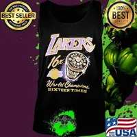 Los angeles lakers 16x world champions sixteen times s Tank top