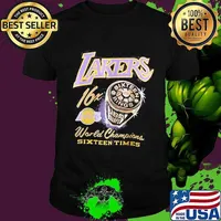 Los angeles lakers 16x world champions sixteen times shirt