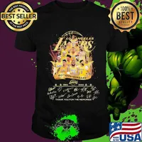 Los angeles lakers 60th anniversary 1960 2020 thank for the memories signatures shirt