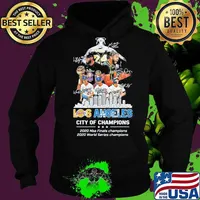 Los angeles lakers city of champions 2020 nba finals champions 2020 world series champions signatures s Hoodie