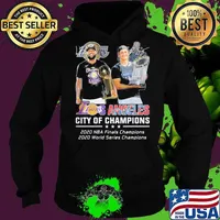 Los angeles lakers - dodgers city of champions 2020 nba finals champions 2020 world series champions signatures s Hoodie