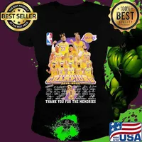 Los angeles lakers nba finals champions 2015 2020 thank for the memories signatures s Ladies tee