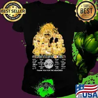 Los angeles lakers nba finals champions thank for the memories signatures s Ladies tee