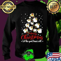 Merry Christmas Let The Good Times Roll Toilet Paper Tree Shirt Sweater