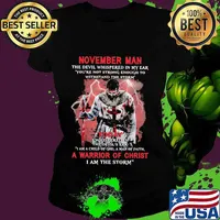 November man the devil whispered in my ear you're not strong enough to you're not strong enough to withstand the storm s Ladies tee