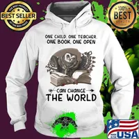 One child one teacher one book one pen can change the world owl s Hoodie