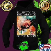 Pink floyd band i'll see you on the dark side of the moon vintage s Hoodie