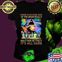 Pink floyd band there is no dark side of the moon really matter of fact it's all dark s Ladies tee