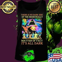 Pink floyd band there is no dark side of the moon really matter of fact it's all dark s Tank top