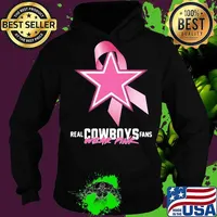 Real Cowboys fans wear pink cancer awareness s Hoodie