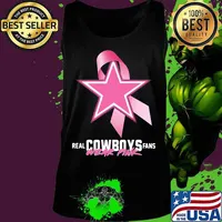 Real Cowboys fans wear pink cancer awareness s Tank top