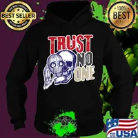 Skull Skull Gas Mask Trust No One Hoodie