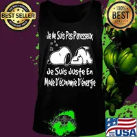 Snoopy je ne suis pas paresseux je suis juste en mode deconomie denergie s Tank top