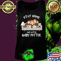 Stay home and watch harry potter family wear mask covid 19 s Tank top