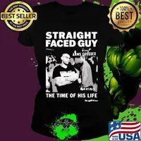 Straight faced guy with arms crossed having the time of his life s Ladies tee