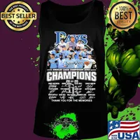 Tampa bay rays american league champions thank for the memories signatures s Tank top