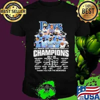 Tampa bay rays american league champions thank for the memories signatures shirt