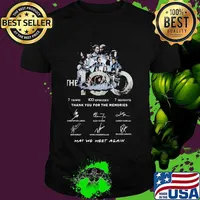 The 100 7 years 100 episodes 7 seasons thank you for the memories may be meet again signatures shirt