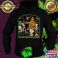 'Tis the season to be Creepy Halloween Skeleton Party T-Shirt Hoodie