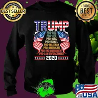 Trump Pro God Pro Life Pro Jobs Pro Israel Pro Military Shirt Sweater