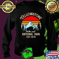 Yellowstone national park est 1872 vintage retro s Sweater