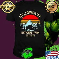 Yellowstone national park est 1872 vintage retro shirt