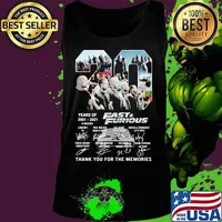 20 years of 2001 2021 9 movies fast and furious thank you for the memories signatures s Tank top
