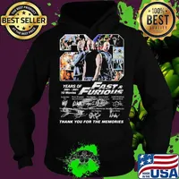 20 years of 2001 2021 fast and furious thank you for the memories signatures s Hoodie