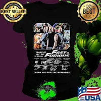 20 years of 2001 2021 fast and furious thank you for the memories signatures s Ladies tee