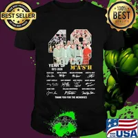 48 years of 1972 2020 mash thank you for the memories signatures shirt