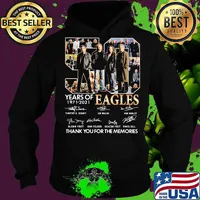 50 years of 1971 2021 eagles thank you for the memories signatures s Hoodie