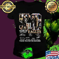 50 years of 1971 2021 eagles thank you for the memories signatures s Ladies tee