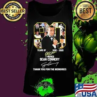 90 years of 1930 2020 007 7 movies sean connery thank you for the memories signature s Tank top