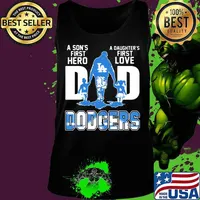 A son's first hero dad a daughter's first love los angeles dodgers s Tank top