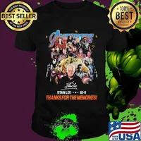 Avengers stanlee 12-11 thank you for the memories signature shirt