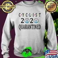 Bicycle Cyclist Quarantined 2020 Wear Mask Covid 19 Shirt Sweater
