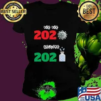 Bye Bye 2020 Welcome 2021 Corona Virus Christmas Happy New Year Shirt Ladies tee