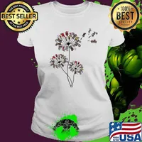 Dandelion Flowers Love Moto Shirt Ladies tee