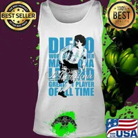 Diego Maradona Legend Greatest Player Of All Time Legend Genius Football Shirt Tank top