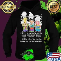 Ed edd n eddy 22nd anniversary 1999 2021 thank you for the memories signatures s Hoodie