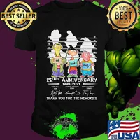 Ed edd n eddy 22nd anniversary 1999 2021 thank you for the memories signatures shirt