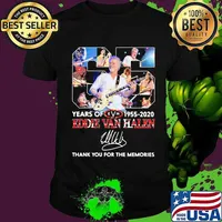 Eddie Van Halen Legends Never Die 65 Years Of 1955 2020 Thank You For The Memories Shirt