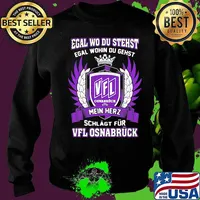 Egal Wo Du Stehst Egal Wohin Du Gehst Rapid Mein Herz Schagt Fur Vfl Crown Shirt Sweater