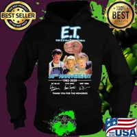 Et the extra terrestrial 38th anniversary 1982 2020 thank you for the memories signatures s Hoodie