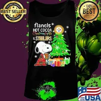 Flannels Hot Cocoa Christmaslights Steelers Christmastree Snoopy Shirt Tank top