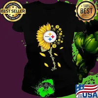 Flower Steelers You Are Sunshine My Early Sunshine Heart Gold Shirt Ladies tee